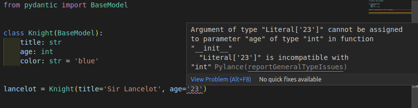 VS Code strict type errors